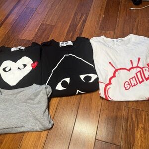 Bundle of 4 Comme des Garcons Mens Tees